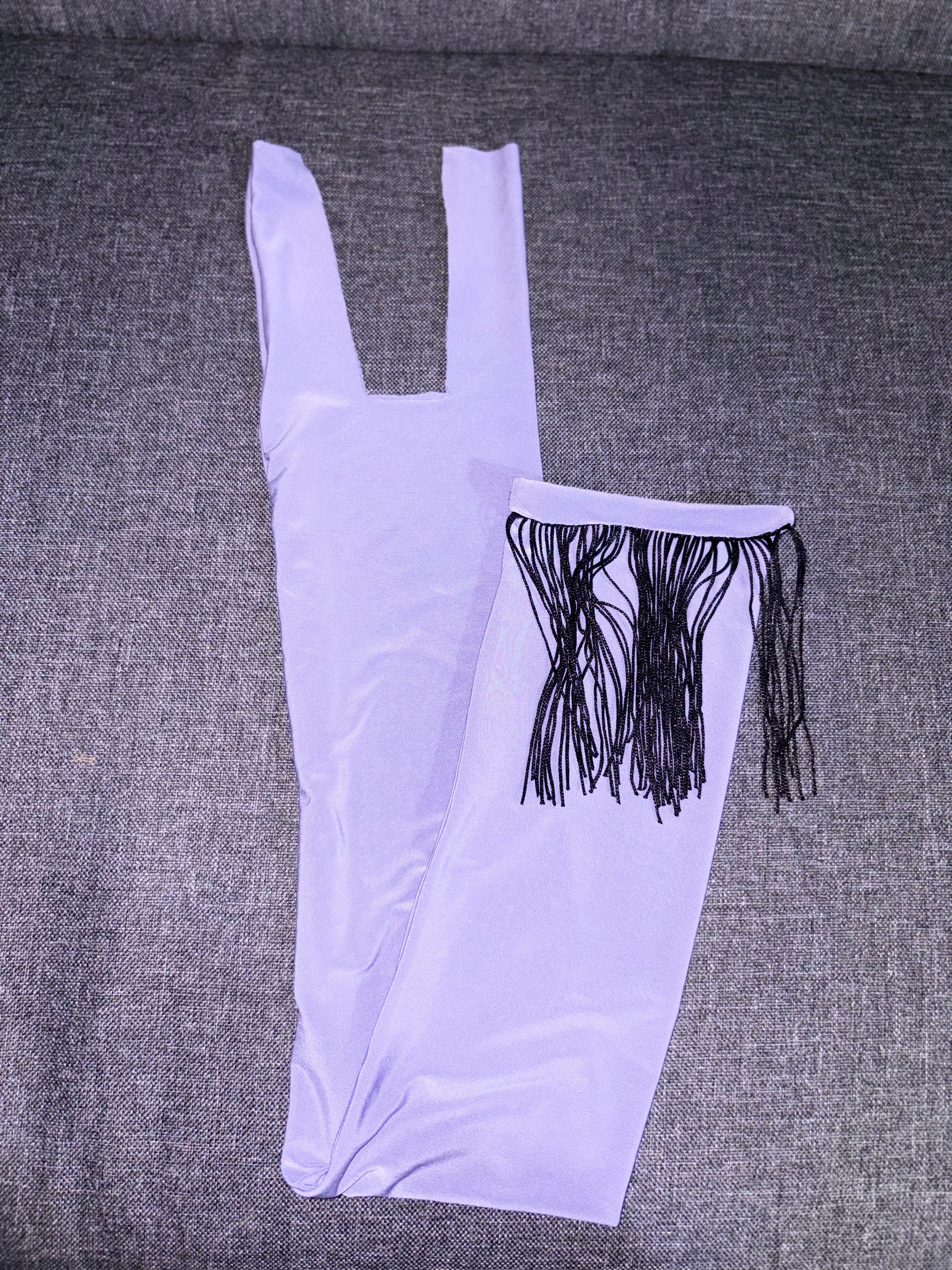 Lavender Tail Bag w/Fringe