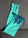 Teal Velcro Tail Bag w/Fringe