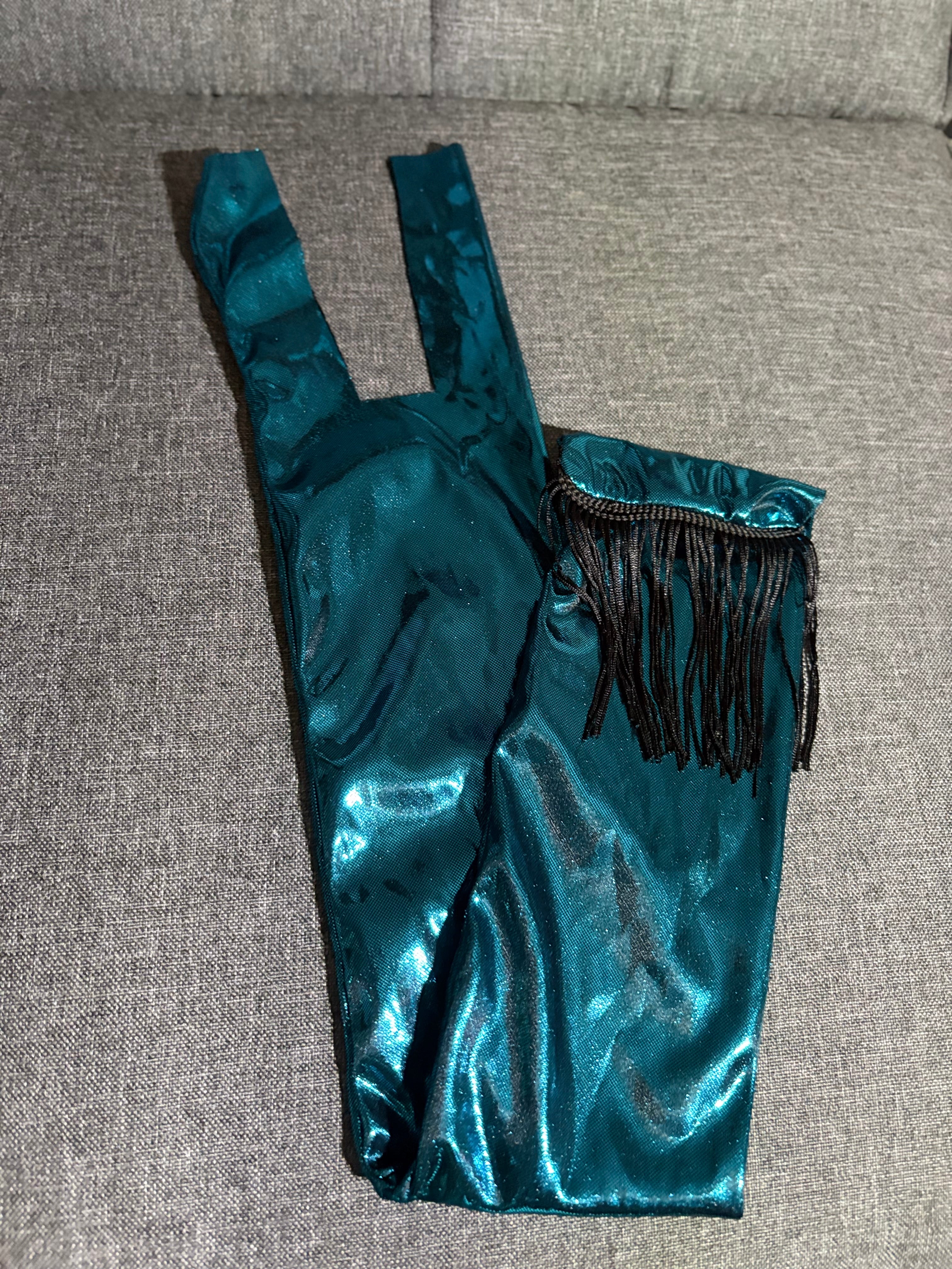 Shiney Blue Tail Bag w/Fringe
